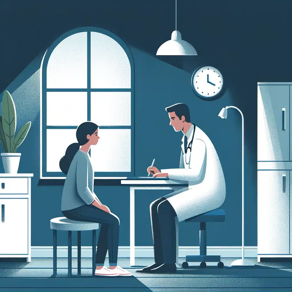 Doctor consulting with patient about health insurance options